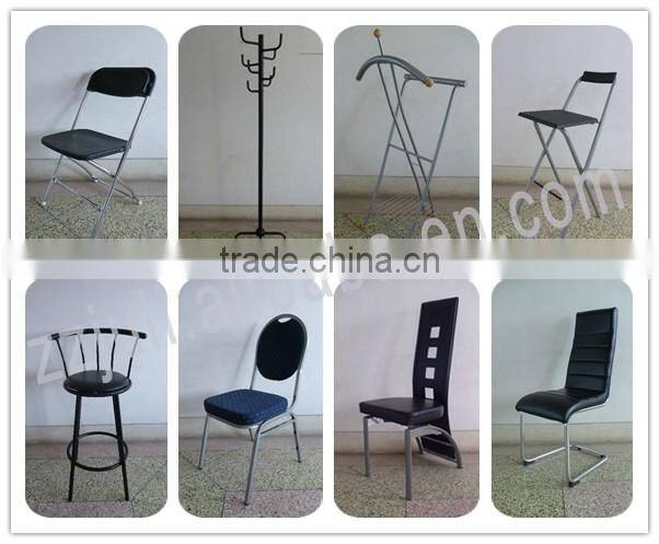 Living room furniture metal folding stool children chair with PVC cushioned seat