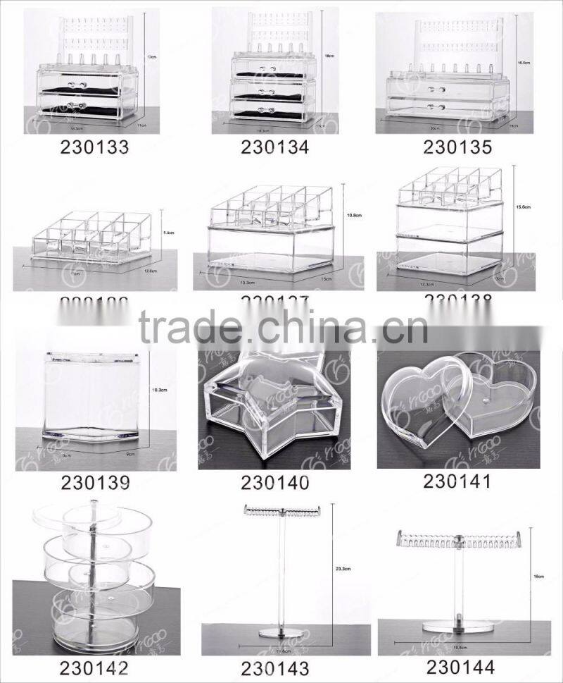 2016 Customized Oem Acrylic Organizer Cosmetics Display Acrylic Makeup Organizer