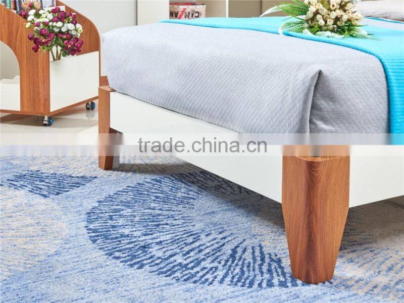 Modern wooden shining white eco friendly Single Bedroom Set Furniture/chilldrenn bedroom furniture set