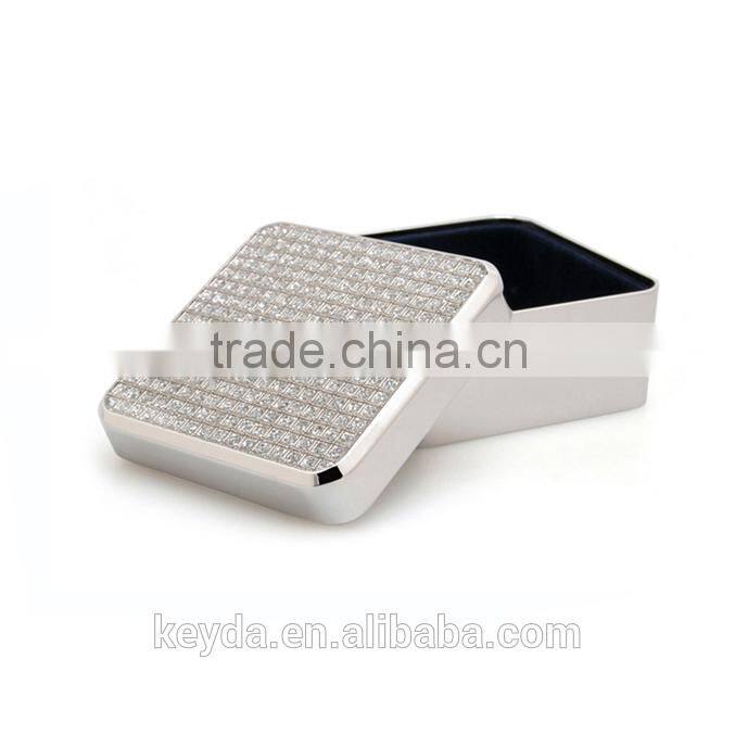 Double metal heart shaped Jewelry box for wedding