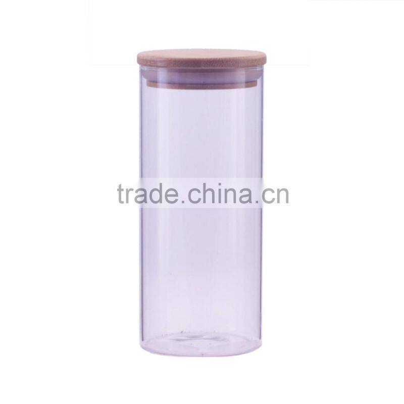 hermetic food seal tight glass jar with lid wholesale 25oz