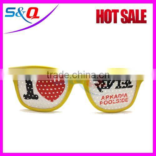 Custom Black Pinhole Glasses with custom logo