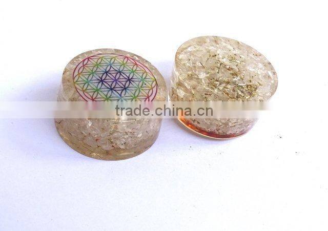 Crystal Quartz Chakra Flower Of Life Orgonite Energy Tower Buster