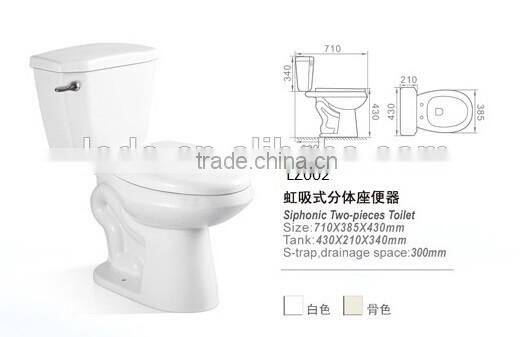 Water saving easy installation two piece toilet/bathroom toilet