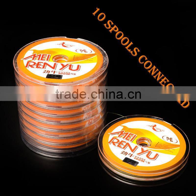 Stock available multifilament 8 weave hand line fishing