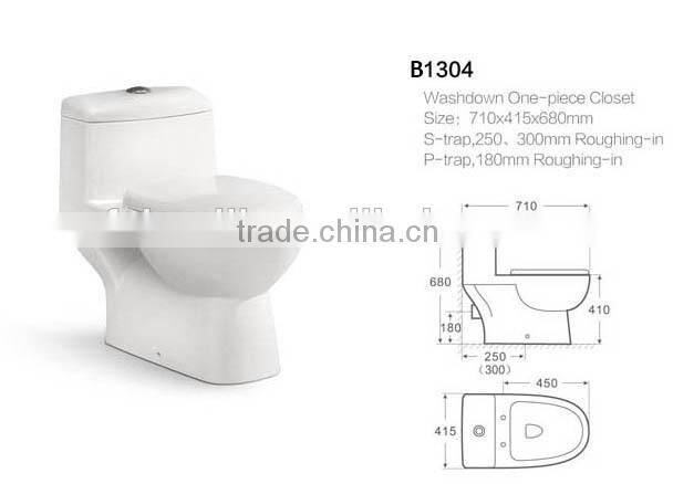 popular modern design toilet bowl from foshan Sanitary ware Manufacturer B1304