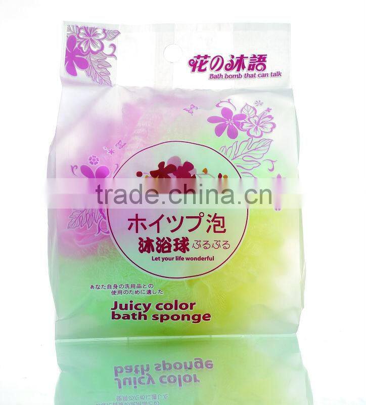 wholesalecoll ball bath towel bath sponge flower scrubber body cleaing mesh shower wash ponge