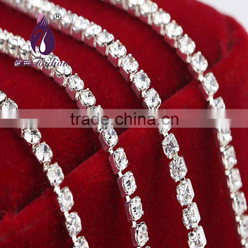ss22 gold Single row Rhinestone cup chain for Garment Decoration Bags Nail Art