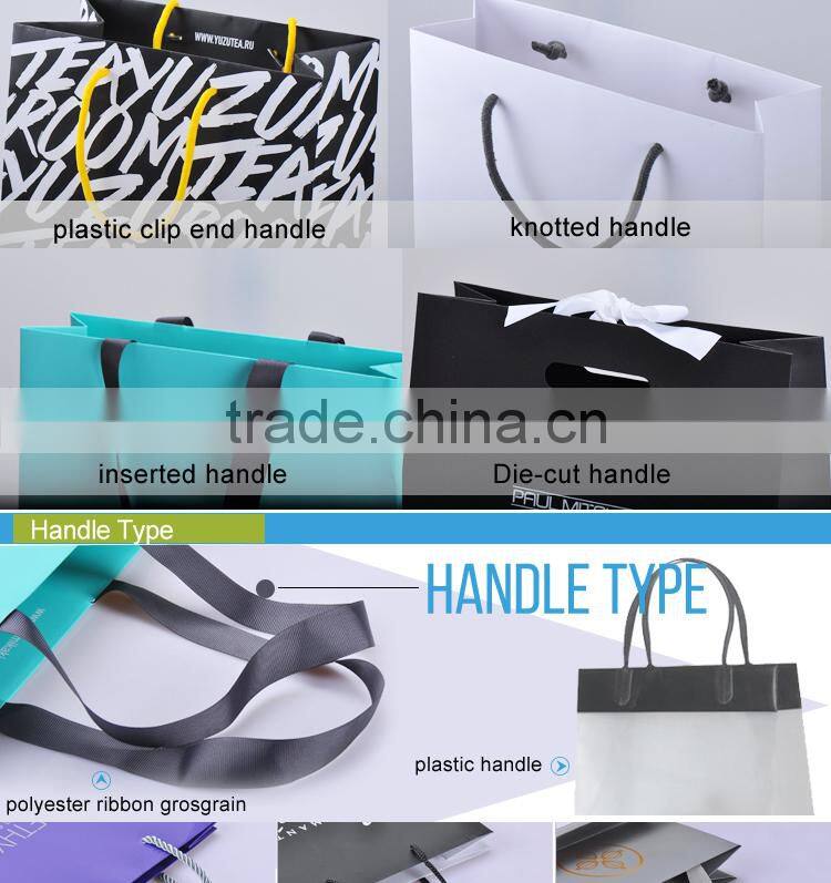 Customized Craft paper bag with your logo printed with handle in packagings