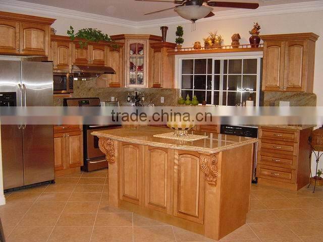 wood veneer finish kitchen cabinet