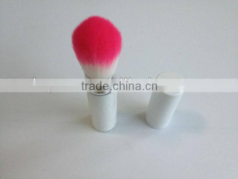 good quality nylon hair retractable blush brush,professional cosmeitc brushes
