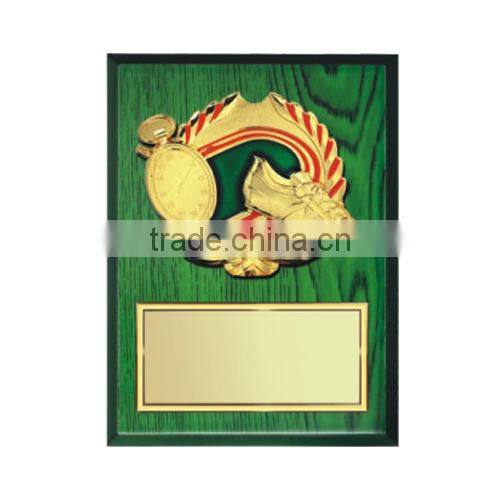 Green wood plaque swimming awards sports plaque