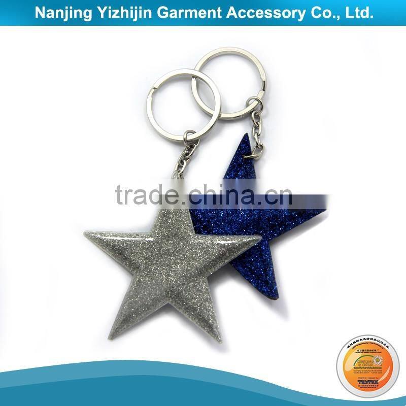 Eco-friendly two side soft pu key chain