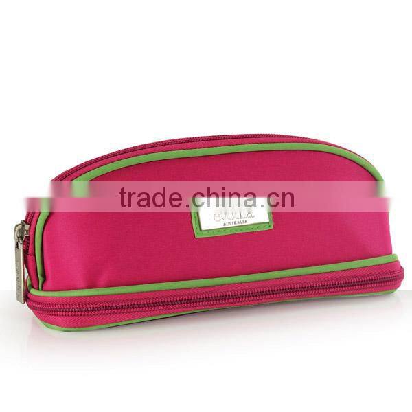 Polyester with piping zipper cosmetic bag