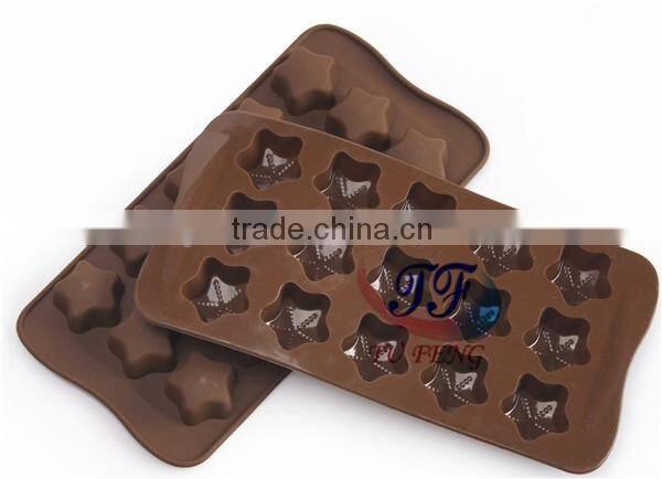 Hot selling 15-cavity star silicone chocolate pastry mould for baking