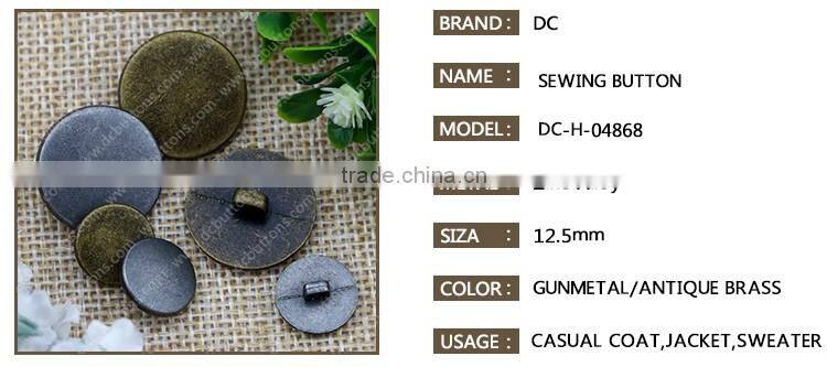 Good Quality Hot Sale Flat Metal Sewing Button On Coat