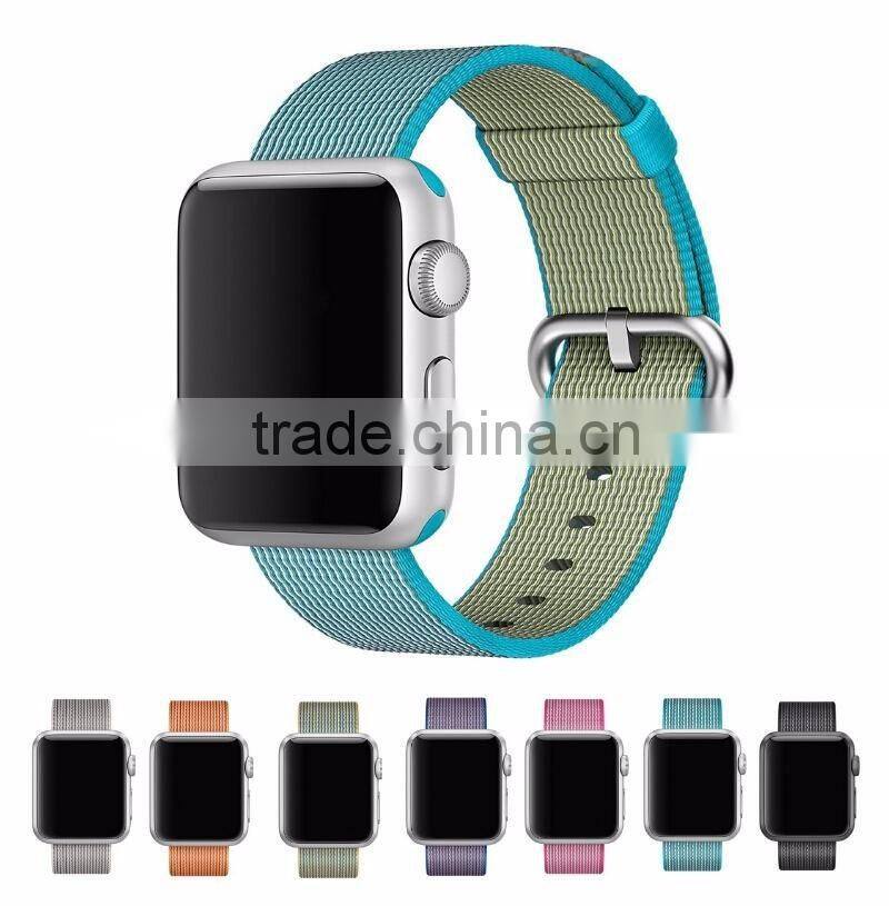 Original 1:1 38mm 42mm Nylon Watch Band with Steel Buckle For Apple Watch Woven Nylon Watch band with adapter