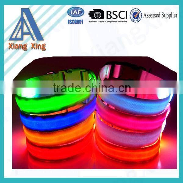 LED Light Pet Collars Large and Small Dog Collar Nylon Webbing Collar Glow Flashing&Safety Necklace For Pets