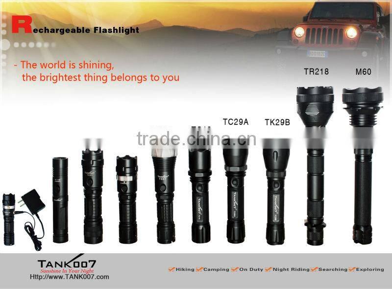 Led military police flashlight powerful flashlight,5 modes 1000LM with 2*18650 battery
