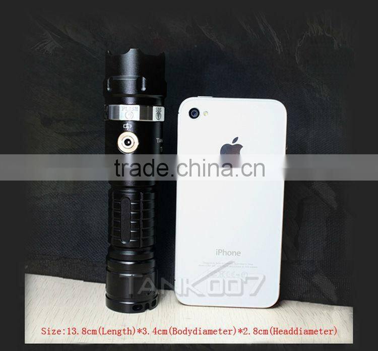 Tank007 police led rechargeable flashlight TR01