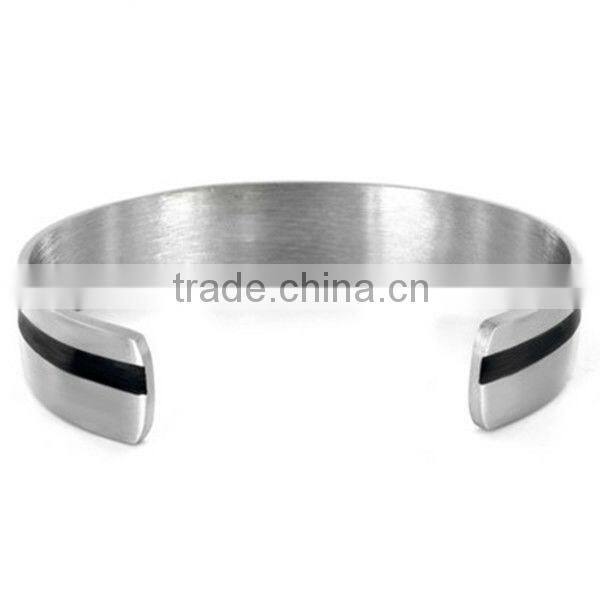 2013 New Products Black Plated Men's Stainless Steel Cuff Arm Bangle