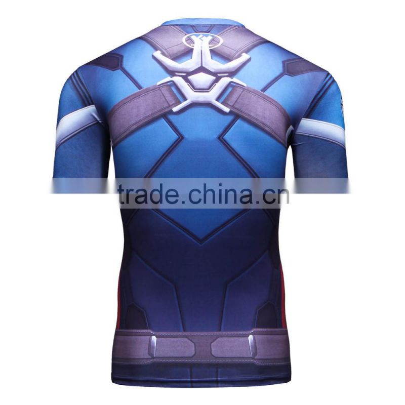 Men Avengers Super Hero Iron Man Captain America Clothes Short Sleeve 3D Printing t shirt