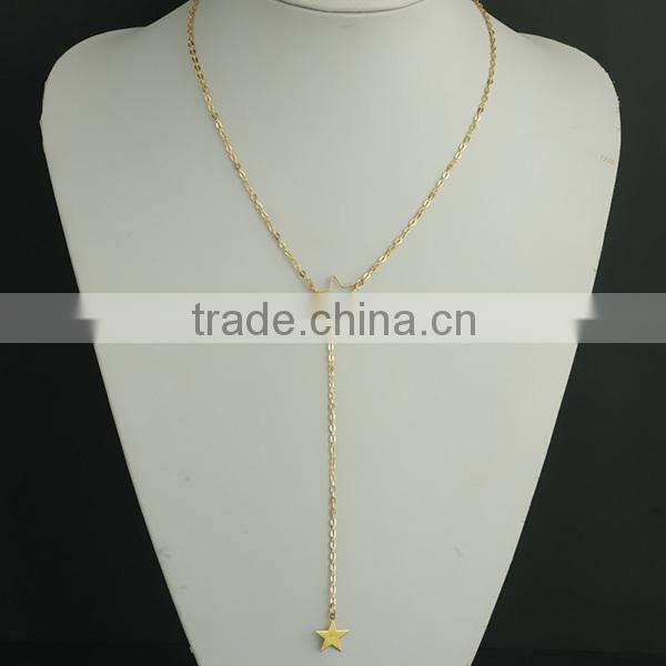 star gold long necklace jewelry, long tassel necklace