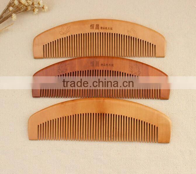 Handmade Sandalwood logo Pocket Comb Beard and Mustache Comb Hair Brush stock comb wholesale