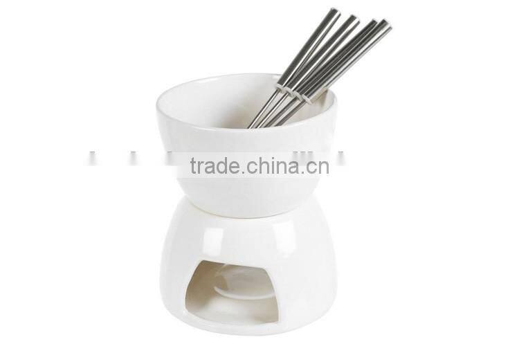 Chocolate Cheese Ceramic Fondue Pot