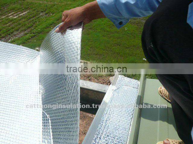Sound Heat Material Insulation for construction and transport container with bubble air, aluminum and MPET foils