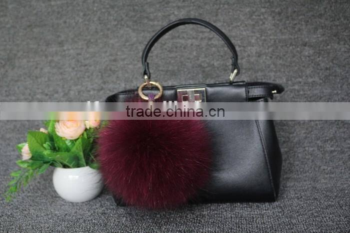 Nice Fur Fashionable Raccoon Fur Ball Fur Keyring