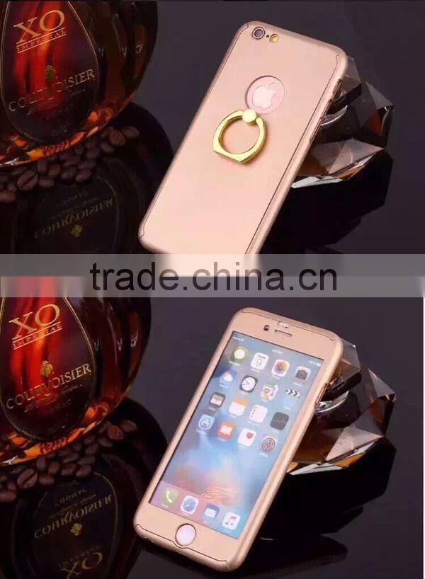 For iphone samsung galaxy j3 cover/360 degree Full cover protective slim hard PC cover / 360 Rotating Ring Holder Phone Case