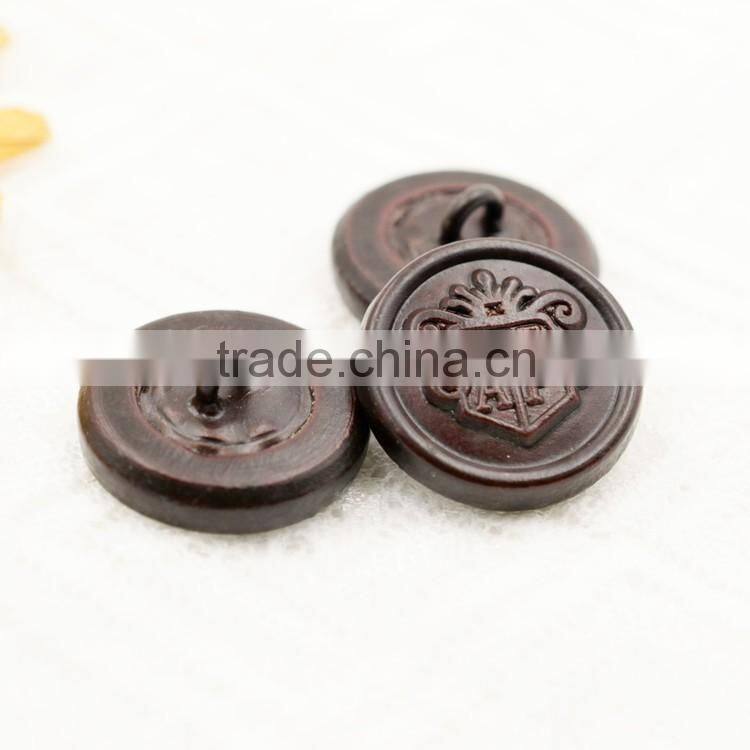custom hand made genuine leather covered button