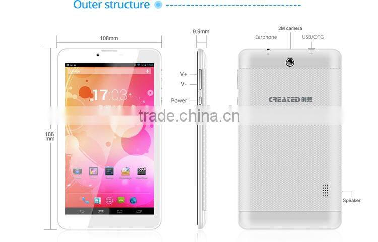 3G calling 7inch android MTK8382 GPS china quad core tablet pc