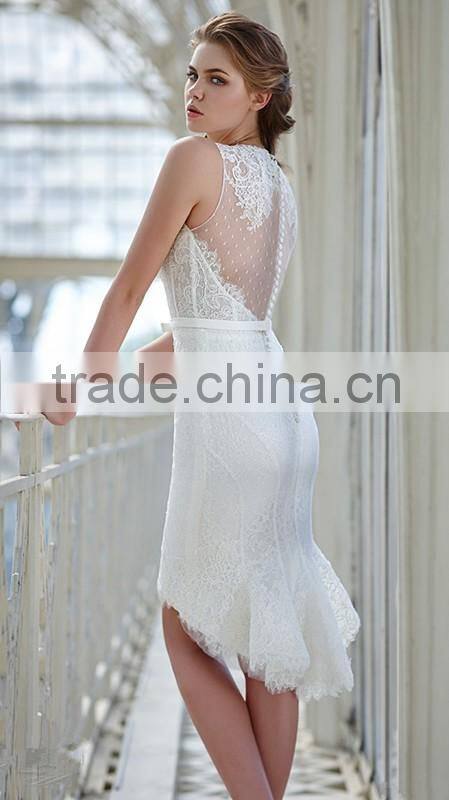 (MY1119) MARRY YOU China Lace Strap Sweetheart Elgant Short Wedding Dress For Lady 2015