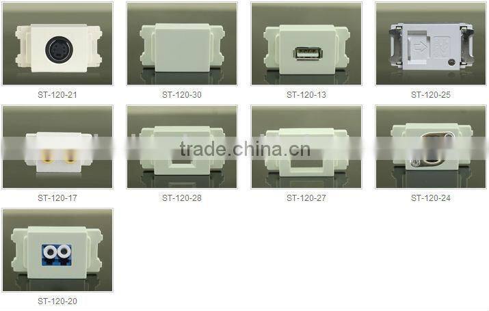 RJ11/RJ45 module data face plate 86*86
