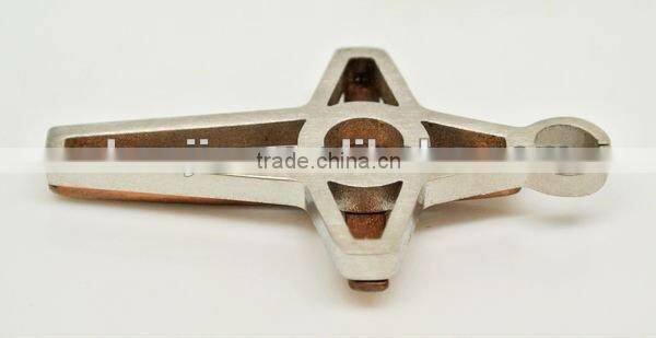 Diamond charm single stone rose hollow cross pendant