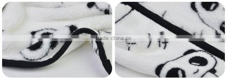 Custom Cozy Smooth Panda Waffle Children Pillow Blanket