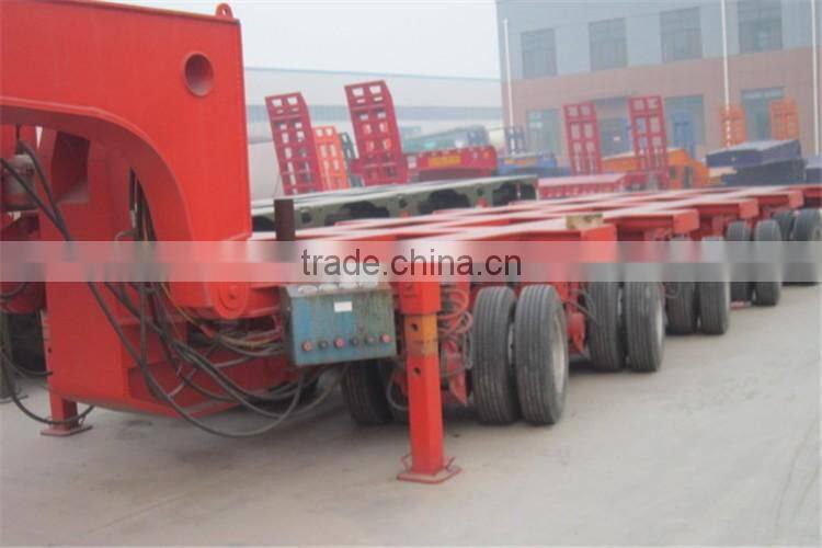 ODM factory solar light tower leaf spring 3 axle flatbed semi trailer in African