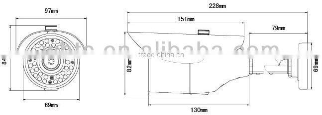 Cmos 720p 1.3mp Outdoor Waterproof cctv Camera china hdcvi manufacturer