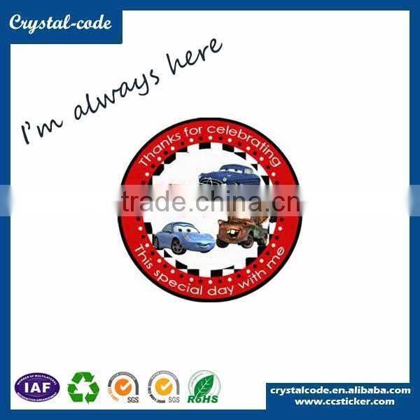 Custom transparent car pvc paper sticker label