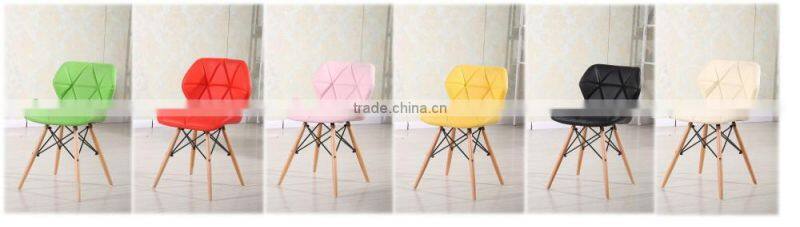 Black white leather modern restaurant chair