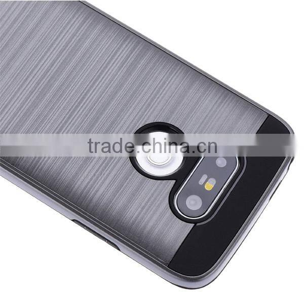 C&T Dual Layer Shockproof Tough Brushed Hybrid Armor Rubber TPU Protective Case For LG G5