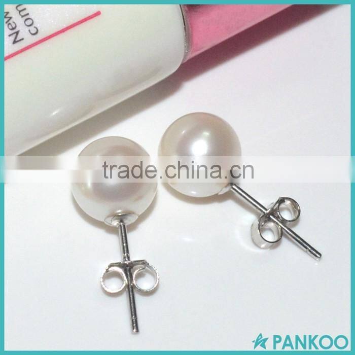 Wholesale Latest Design Of 925 Sterling Silver Freshwater Pearl Stud Earrings