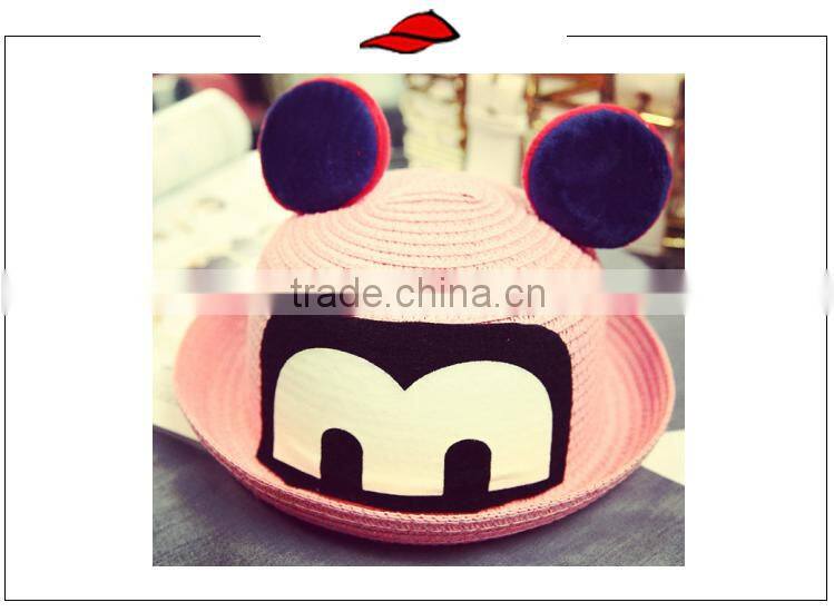 Children summer straw hat sun hat for child