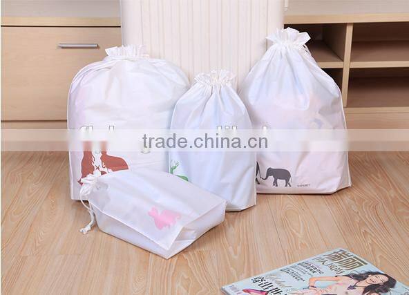 Promotional Logo Printed Cheap Polyester Drawstring Bag,waterproof packaging bags