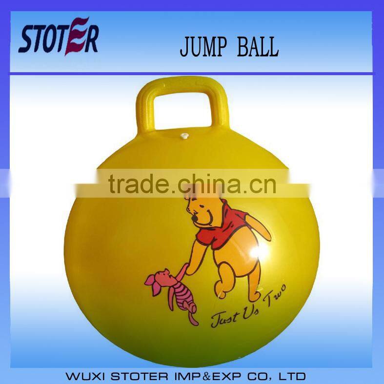 wholesale ecofriendly PVC jumping ball for kids with handle