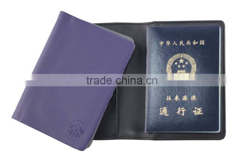 Dongguan factory direct custom passport holder with card holder,leather passport cover with customized Logo