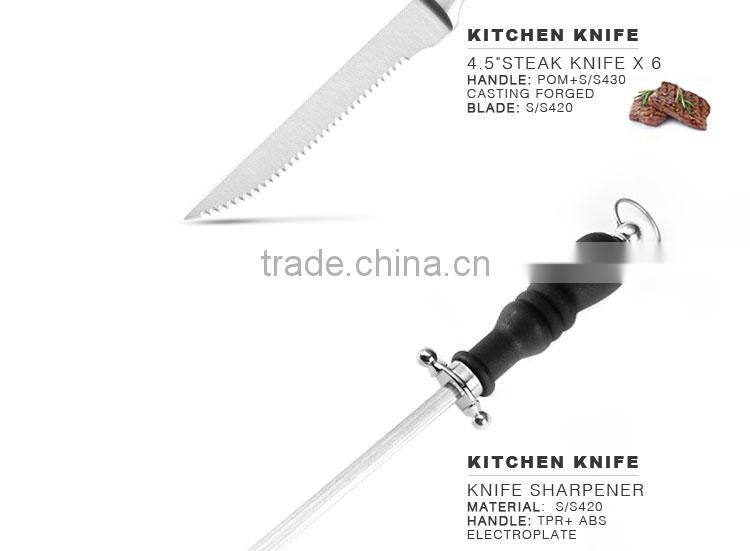 forged pom handle steak knife set