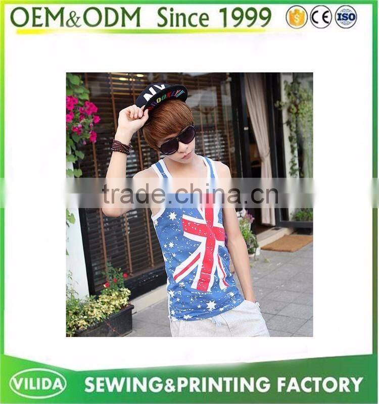 Mens Cheap Dry Fit Sublimation Bulk Loose Tank Tops OEM